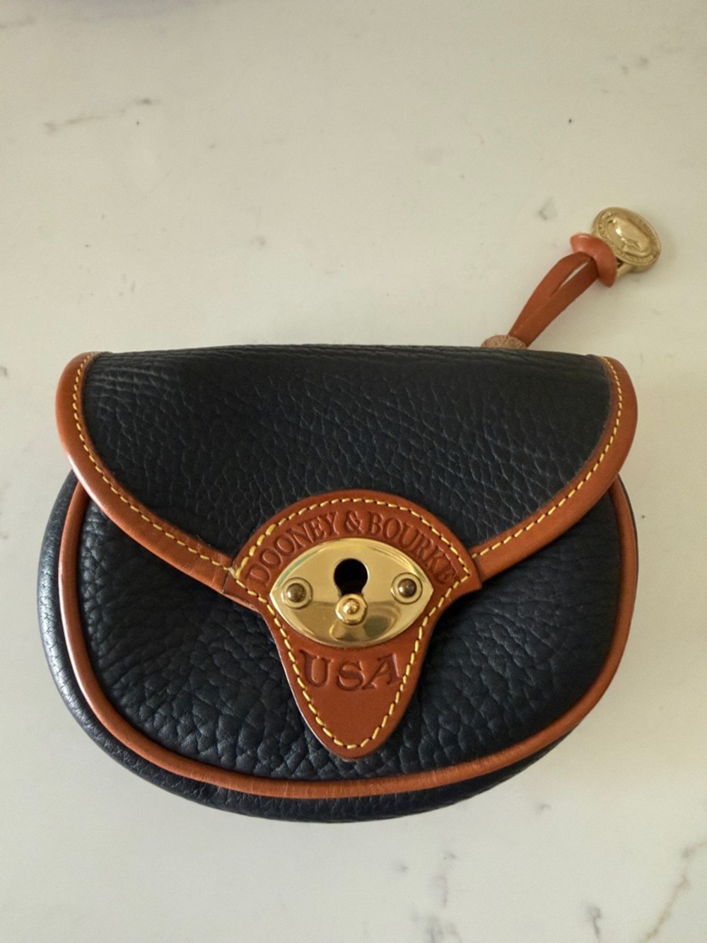 Dooney & Bourke Vintage (90’s) Mini Belt Bag Black Pebbled Leather
